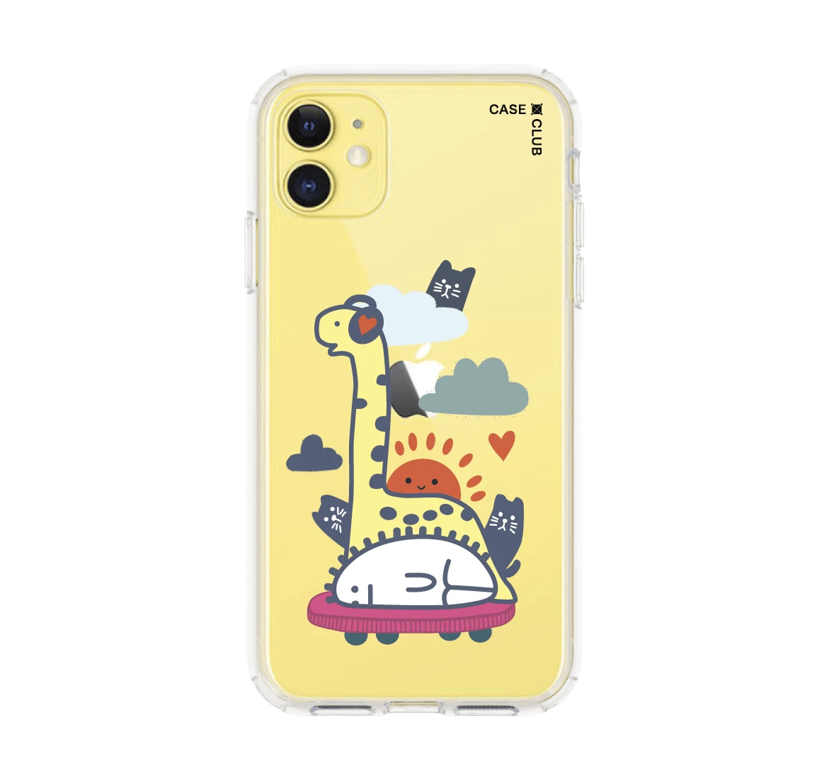 brachiosaurus on headphone